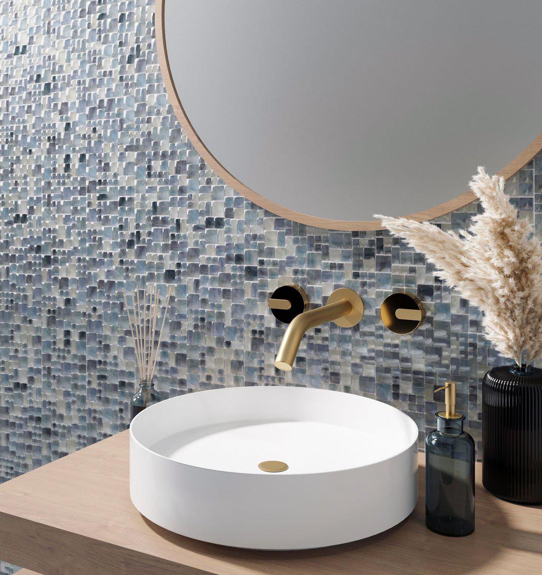 Blue Mini Versailles Glass Mosaic Tile - Image 3