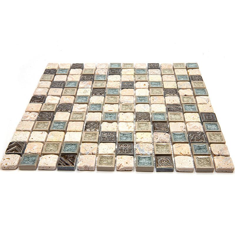 Eclectic Travertine Square Mosaic Tile - Image 7